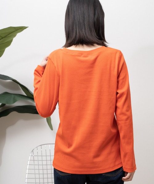 salle de bal(サルデバル)の「【 nappalm / ナップパーム 】 スパン フライス クルー ロンT 406960335 NPP(Tシャツ/カットソー・レディース・ブラック/オフホワイト/オレンジ/ブルー/グリーン/マスタード・FREE)」の14枚目の写真