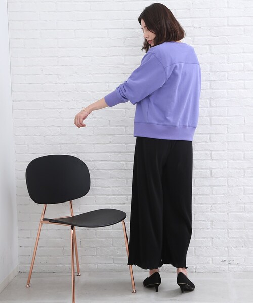 SHOO・LA・RUE(シューラルー)の「◆裏毛ドット釦カーディガン(カーディガン/ボレロ・レディース・ライトグレー/ブラック/グリーン/キャメル/ピンク系その他/パープル系・02/03/04)」の11枚目の写真