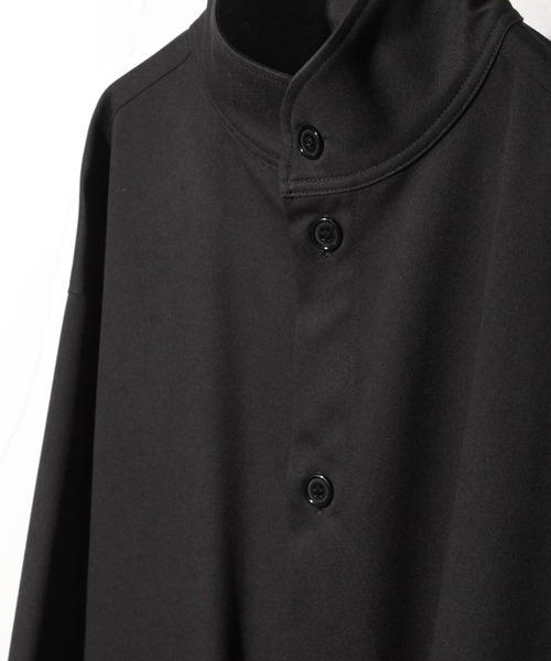 NILWAY（ニルウェイ）の「フラップポケットスタンドカラーシャツブルゾン / カーゴシャツ（シャツ/ブラウス・メンズ・ブラック/カーキ/アイボリー・MEDIUM/LARGE）」の5枚目の写真