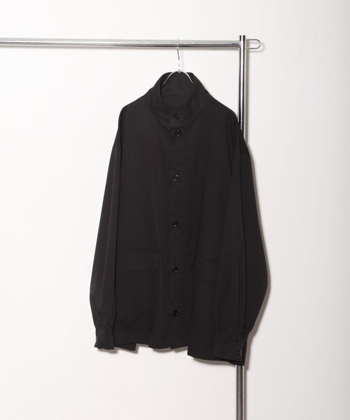 NILWAY（ニルウェイ）の「フラップポケットスタンドカラーシャツブルゾン / カーゴシャツ（シャツ/ブラウス・メンズ・ブラック/カーキ/アイボリー・MEDIUM/LARGE）」の19枚目の写真