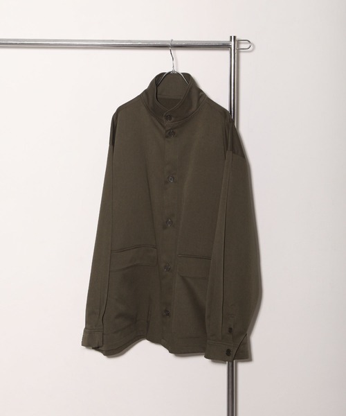 NILWAY（ニルウェイ）の「フラップポケットスタンドカラーシャツブルゾン / カーゴシャツ（シャツ/ブラウス・メンズ・ブラック/カーキ/アイボリー・MEDIUM/LARGE）」の20枚目の写真