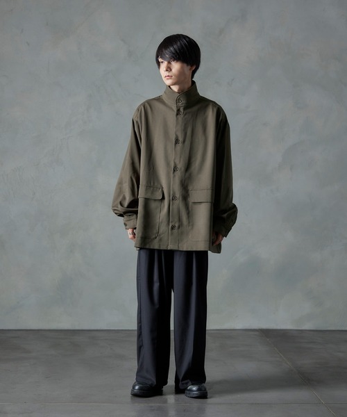 PHIGVEL MAKERS & Co. スタンドカラーシャツジャケット タカキュー TAKA-Q カモフラジャガード シャツジャケット