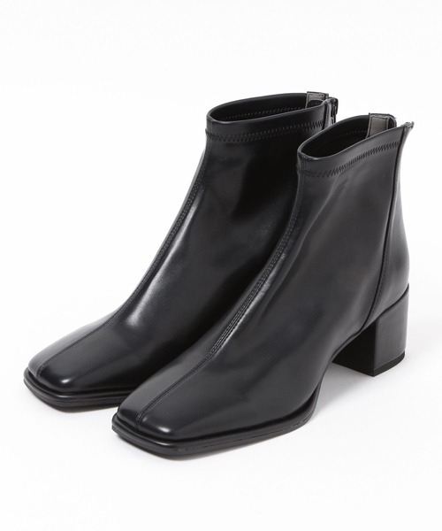 PAGEBOY（ページボーイ）の「ストレッチスクエアブーツ（ブーツ・レディース・ブラック/オフホワイト・M/L）」の7枚目の写真