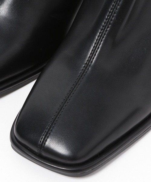 PAGEBOY（ページボーイ）の「ストレッチスクエアブーツ（ブーツ・レディース・ブラック/オフホワイト・M/L）」の6枚目の写真