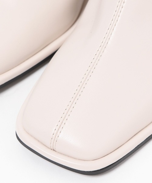 PAGEBOY（ページボーイ）の「ストレッチスクエアブーツ（ブーツ・レディース・ブラック/オフホワイト・M/L）」の8枚目の写真