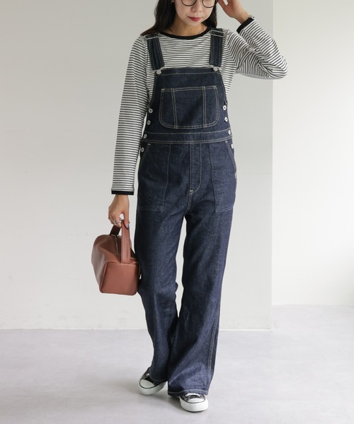 DISCOAT（ディスコート）の「【WEB限定】細ボーダーTシャツ（Tシャツ/カットソー・レディース・ピンク/ホワイト×ブラック/ホワイト×ピンク/ブラック/ライトベージュ/ホワイト系その他/ネイビー/ホワイト系その他2/グレー/ホワイト系その他3/ブラウン・FREE）」の13枚目の写真