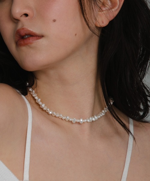 COLOR TOKYO ACCESSORIES（カラートウキョウアクセサリー）の「ハートマンテル淡水パールネックレス（ネックレス・レディース・シルバー/ゴールド・FREE）」の2枚目の写真