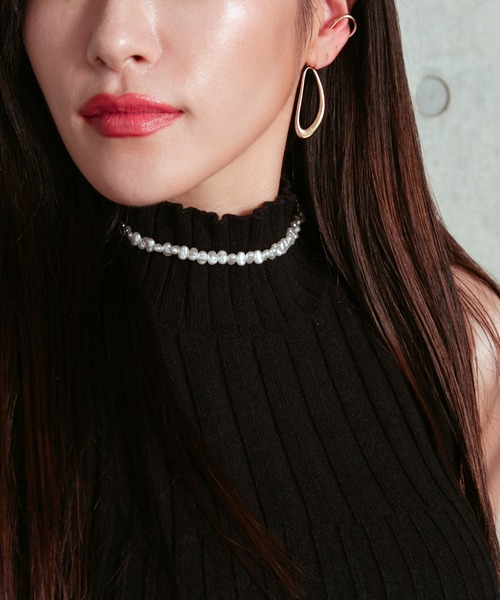 COLOR TOKYO ACCESSORIES（カラートウキョウアクセサリー）の「ハートマンテル淡水パールネックレス（ネックレス・レディース・シルバー/ゴールド・FREE）」の4枚目の写真