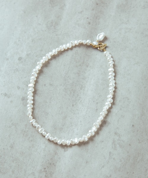 COLOR TOKYO ACCESSORIES（カラートウキョウアクセサリー）の「ハートマンテル淡水パールネックレス（ネックレス・レディース・シルバー/ゴールド・FREE）」の6枚目の写真