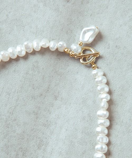 COLOR TOKYO ACCESSORIES（カラートウキョウアクセサリー）の「ハートマンテル淡水パールネックレス（ネックレス・レディース・シルバー/ゴールド・FREE）」の5枚目の写真