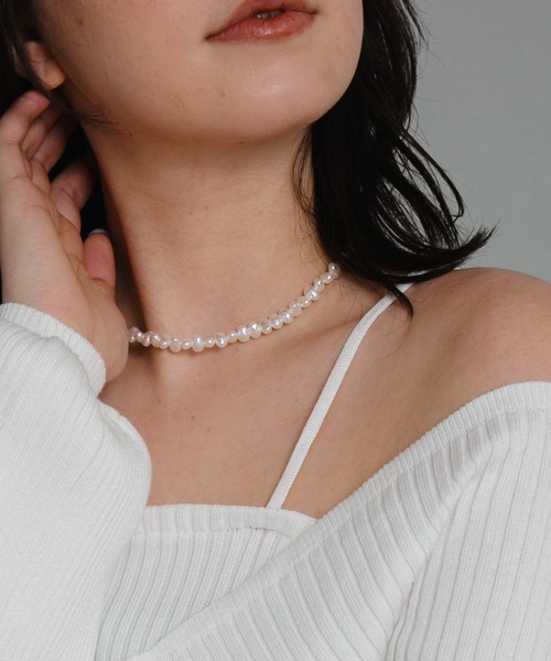 COLOR TOKYO ACCESSORIES（カラートウキョウアクセサリー）の「ハートマンテル淡水パールネックレス（ネックレス・レディース・シルバー/ゴールド・FREE）」の12枚目の写真