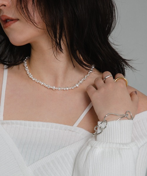 COLOR TOKYO ACCESSORIES（カラートウキョウアクセサリー）の「ハートマンテル淡水パールネックレス（ネックレス・レディース・シルバー/ゴールド・FREE）」の13枚目の写真