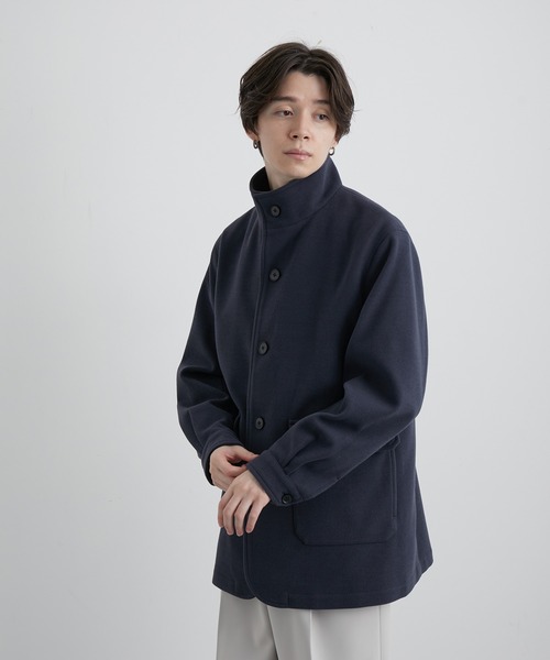 JUNRED（ジュンレッド）の「ウーリーニットスタンドブルゾン（ブルゾン・メンズ・ブラック/グレー/ブルー系その他4・LL/S/M/L）」の3枚目の写真