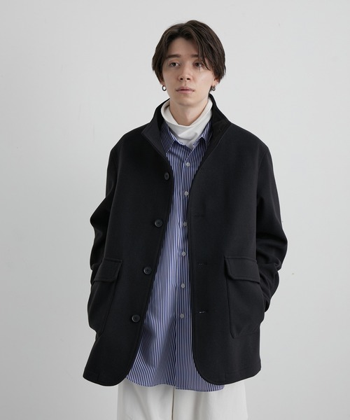JUNRED（ジュンレッド）の「ウーリーニットスタンドブルゾン（ブルゾン・メンズ・ブラック/グレー/ブルー系その他4・LL/S/M/L）」の2枚目の写真