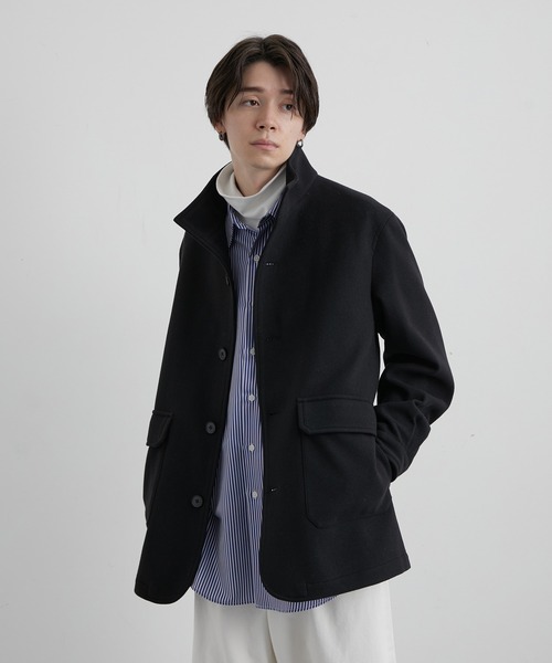 JUNRED（ジュンレッド）の「ウーリーニットスタンドブルゾン（ブルゾン・メンズ・ブラック/グレー/ブルー系その他4・LL/S/M/L）」の4枚目の写真