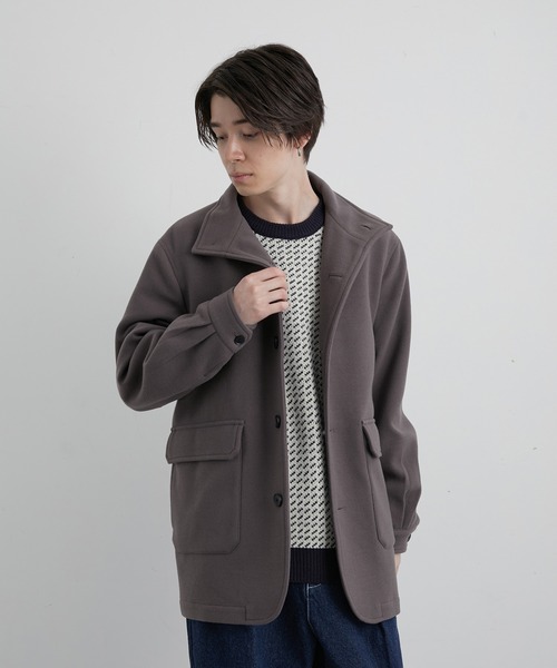JUNRED（ジュンレッド）の「ウーリーニットスタンドブルゾン（ブルゾン・メンズ・ブラック/グレー/ブルー系その他4・LL/S/M/L）」の8枚目の写真