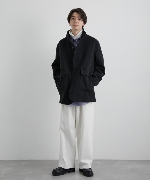 JUNRED（ジュンレッド）の「ウーリーニットスタンドブルゾン（ブルゾン・メンズ・ブラック/グレー/ブルー系その他4・LL/S/M/L）」の16枚目の写真