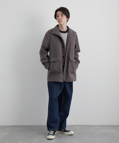 JUNRED（ジュンレッド）の「ウーリーニットスタンドブルゾン（ブルゾン・メンズ・ブラック/グレー/ブルー系その他4・LL/S/M/L）」の18枚目の写真