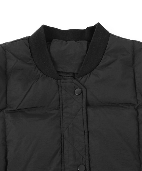 Figments(フィグメンツ)の「エコダウンブルゾンベスト(ダウンベスト・レディース・ブラック/オフホワイト・FREE)」の7枚目の写真