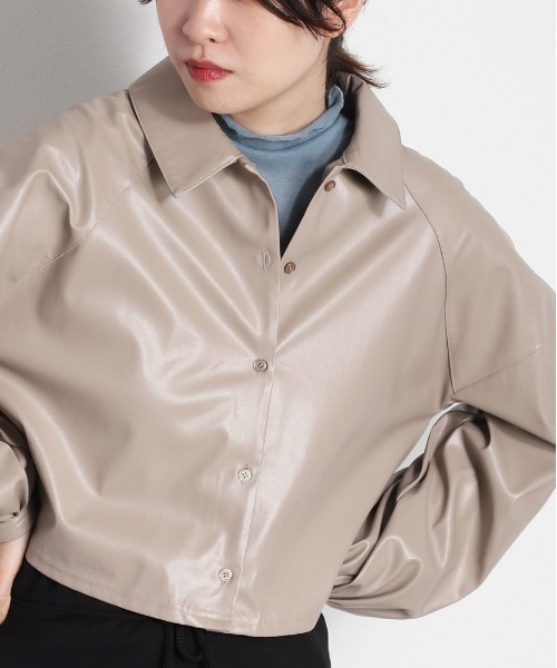 cepo（セポ）の「シアーカラーハイネックインナー（Tシャツ/カットソー・レディース・ブラック/オフホワイト/サックスブルー/オレンジ・M）」の12枚目の写真