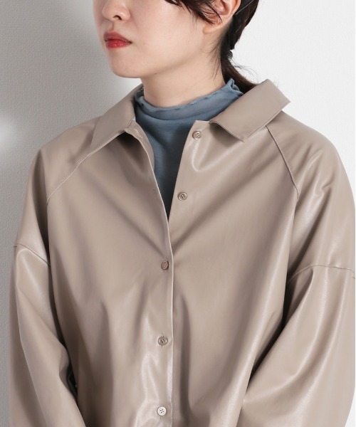 cepo（セポ）の「シアーカラーハイネックインナー（Tシャツ/カットソー・レディース・ブラック/オフホワイト/サックスブルー/オレンジ・M）」の13枚目の写真