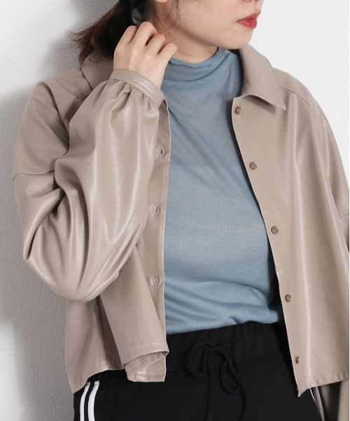 cepo（セポ）の「シアーカラーハイネックインナー（Tシャツ/カットソー・レディース・ブラック/オフホワイト/サックスブルー/オレンジ・M）」の10枚目の写真
