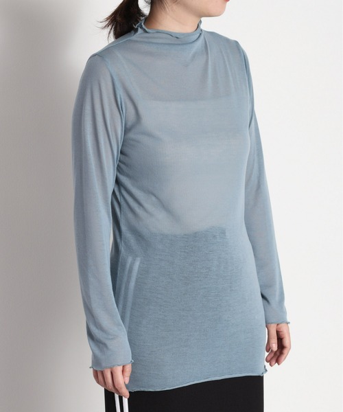 cepo（セポ）の「シアーカラーハイネックインナー（Tシャツ/カットソー・レディース・ブラック/オフホワイト/サックスブルー/オレンジ・M）」の15枚目の写真