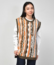 Starting Over | 変形ストライプクルーネック３Dベスト(ベスト)