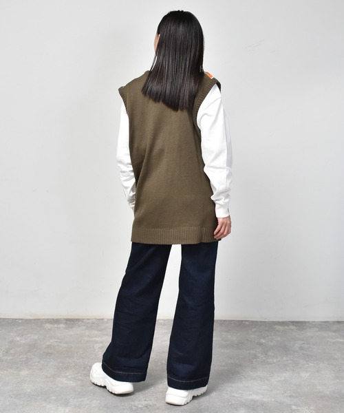 Starting Over(スターティングオーバー)の「変形ストライプクルーネック3Dベスト(ベスト・メンズ・チャコールグレー/ブラウン/グリーン・M/L/XL)」の22枚目の写真