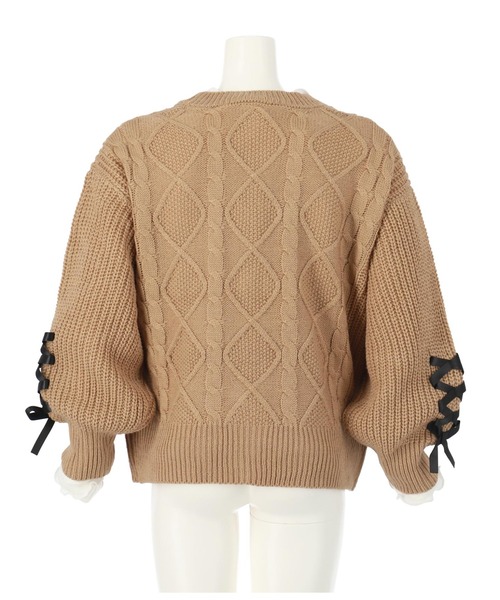 ANAP kids（アナップキッズ）の「ニットカーディガン＋メロートップスカーディガン（カーディガン/ボレロ・キッズ・モカ/ラベンダー/ブラック・110cm/120cm/130cm）」の15枚目の写真