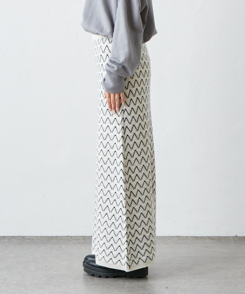 PUAL CE CIN(ピュアルセシン)の「【セットアップ対応】ニットジャガードスカート(スカート・レディース・アイボリー/その他1/その他2・FREE)」の7枚目の写真