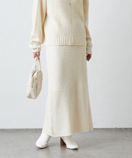 PUAL CE CIN(ピュアルセシン)の「【セットアップ対応】ニットジャガードスカート(スカート・レディース・アイボリー/その他1/その他2・FREE)」の11枚目の写真