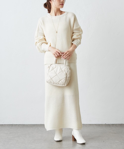 PUAL CE CIN(ピュアルセシン)の「【セットアップ対応】ニットジャガードスカート(スカート・レディース・アイボリー/その他1/その他2・FREE)」の13枚目の写真