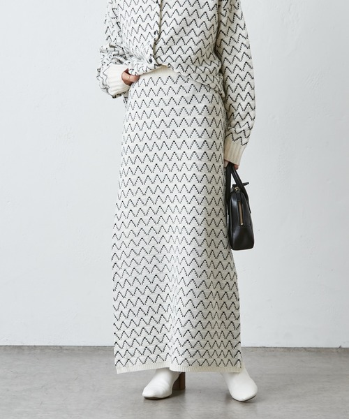 PUAL CE CIN(ピュアルセシン)の「【セットアップ対応】ニットジャガードスカート(スカート・レディース・アイボリー/その他1/その他2・FREE)」の16枚目の写真