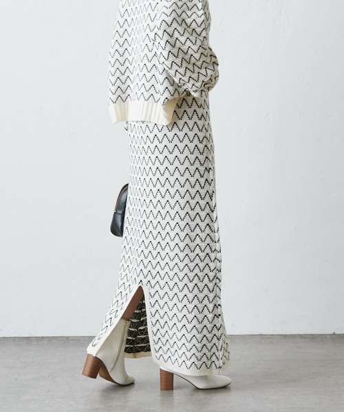 PUAL CE CIN(ピュアルセシン)の「【セットアップ対応】ニットジャガードスカート(スカート・レディース・アイボリー/その他1/その他2・FREE)」の17枚目の写真