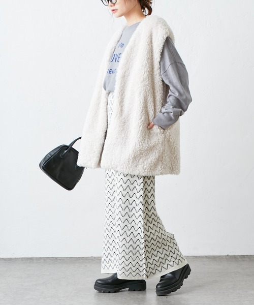 PUAL CE CIN(ピュアルセシン)の「【セットアップ対応】ニットジャガードスカート(スカート・レディース・アイボリー/その他1/その他2・FREE)」の19枚目の写真