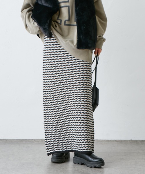 PUAL CE CIN(ピュアルセシン)の「【セットアップ対応】ニットジャガードスカート(スカート・レディース・アイボリー/その他1/その他2・FREE)」の20枚目の写真