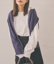 ポイント刺繍ロングスリーブTシャツ