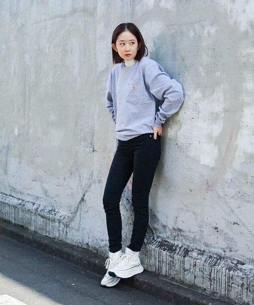 Carhartt(カーハート)の「【CARHARTT/カーハート】 Workwear Pocket LS T-Shirt ワンポイント ポケットロンT ビッグシルエット ロングスリーブTシャツ K126(Tシャツ/カットソー・メンズ・ダークグリーン/チャコールグレー/ブラック/杢グレー/ブルー系その他/ワイン・SMALL/MEDIUM/LARGE/X-LARGE)」の13枚目の写真