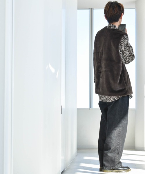 Anytime Songs（エニータイムソングス）の「ボアベスト（ベスト・メンズ・ブラウン/ブラック・X-LARGE/MEDIUM/LARGE）」の16枚目の写真