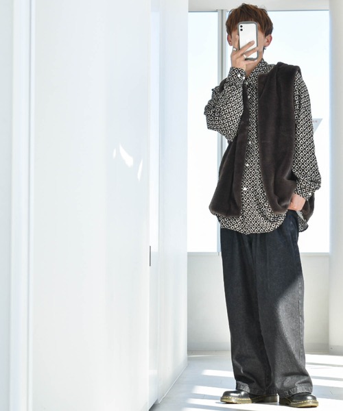 Anytime Songs（エニータイムソングス）の「ボアベスト（ベスト・メンズ・ブラウン/ブラック・X-LARGE/MEDIUM/LARGE）」の14枚目の写真