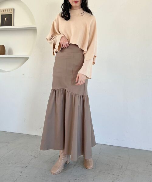 MAJESTIC LEGON（マジェスティックレゴン）の「ストレッチショートブーツ（ブーツ・レディース・ベージュ/ブラック・LARGE/MEDIUM）」の5枚目の写真