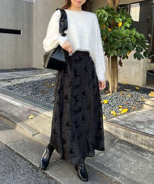 MAJESTIC LEGON（マジェスティックレゴン）の「ストレッチショートブーツ（ブーツ・レディース・ベージュ/ブラック・LARGE/MEDIUM）」の12枚目の写真