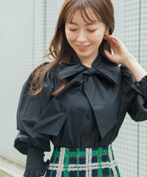 ブラウス 2way ギャザー リボン 千葉由佳 and Cherim and Cherim（アンドシェリム）｜シャツ/ブラウス一覧 - WEAR