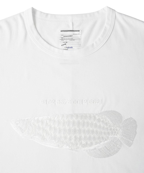 SHAREEF(シャリーフ)の「"AROWANA" S/S BIG-T(Tシャツ/カットソー・メンズ・ホワイト/ブラック/パープル・1/2/3)」の8枚目の写真