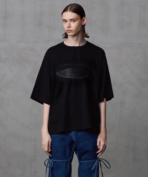 SHAREEF(シャリーフ)の「"AROWANA" S/S BIG-T(Tシャツ/カットソー・メンズ・ホワイト/ブラック/パープル・1/2/3)」の12枚目の写真