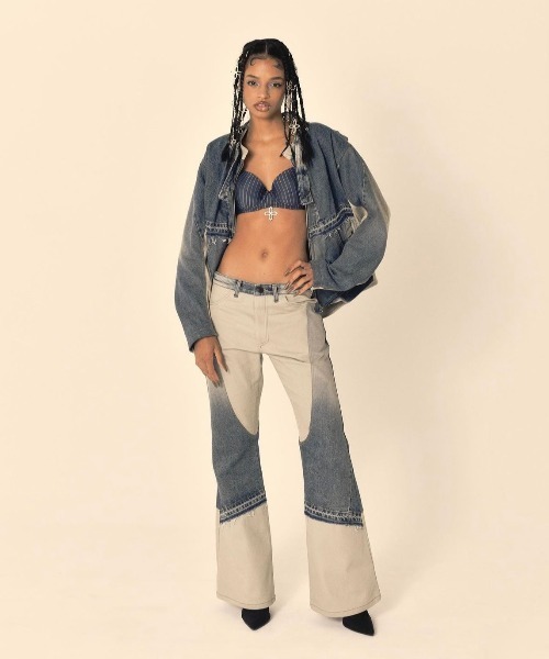 SURGERY（サージェリー）の「【SURGERY / サージェリー】surgery rebuild denim boot-cut pants / ブーツカット デニムパンツ（デニムパンツ・メンズ・ブラック/ブルー・S）」の9枚目の写真