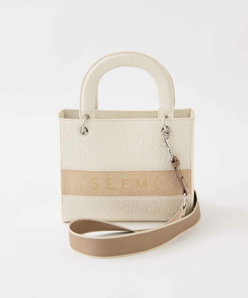 Seemi. byNICECLAUP( シーミーバイナイスクラップ)の「【Seemi】Seemiショルダー付きミニトート(ショルダーバッグ・レディース・ブラック/アイボリー/ベージュ・FREE)」の3枚目の写真