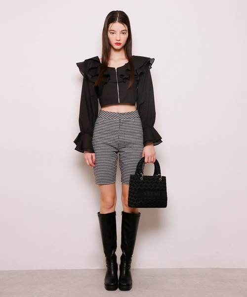 Seemi. byNICECLAUP( シーミーバイナイスクラップ)の「【Seemi】Seemiショルダー付きミニトート(ショルダーバッグ・レディース・ブラック/アイボリー/ベージュ・FREE)」の18枚目の写真