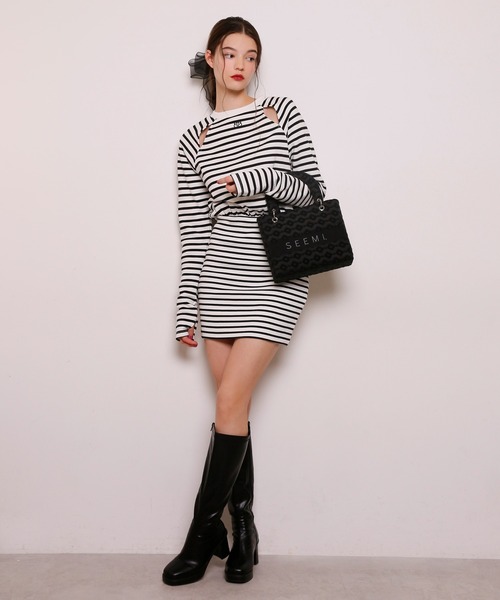 Seemi】Seemiショルダー付きミニトート（ショルダーバッグ）｜Seemi